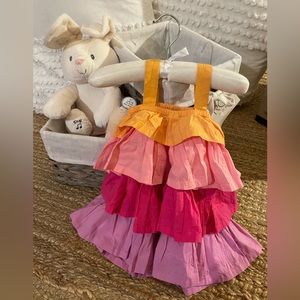 TUCKER + TATE Ruffle Dress or Bathing suit cover in multi color NWT